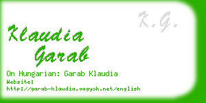 klaudia garab business card